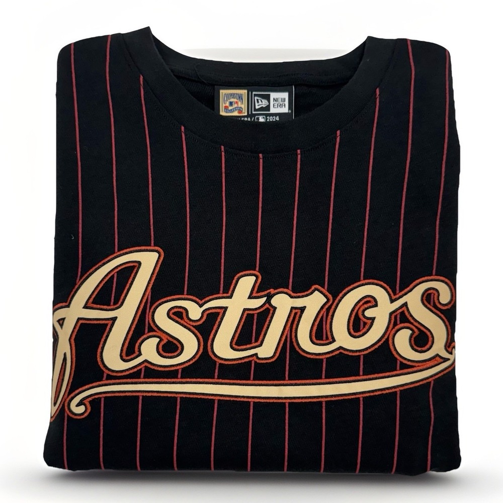 Houston Astros Cooperstown Collection Shirt Men's Small New Era Pinstripe